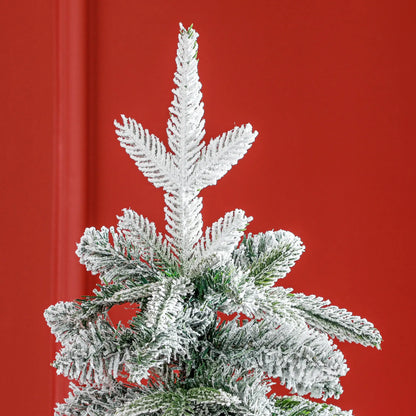 6ft Flocked Artificial Christmas Tree, 600 Tips, Auto Open, Steel Base, Green Flocked Christmas Trees at Gallery Canada