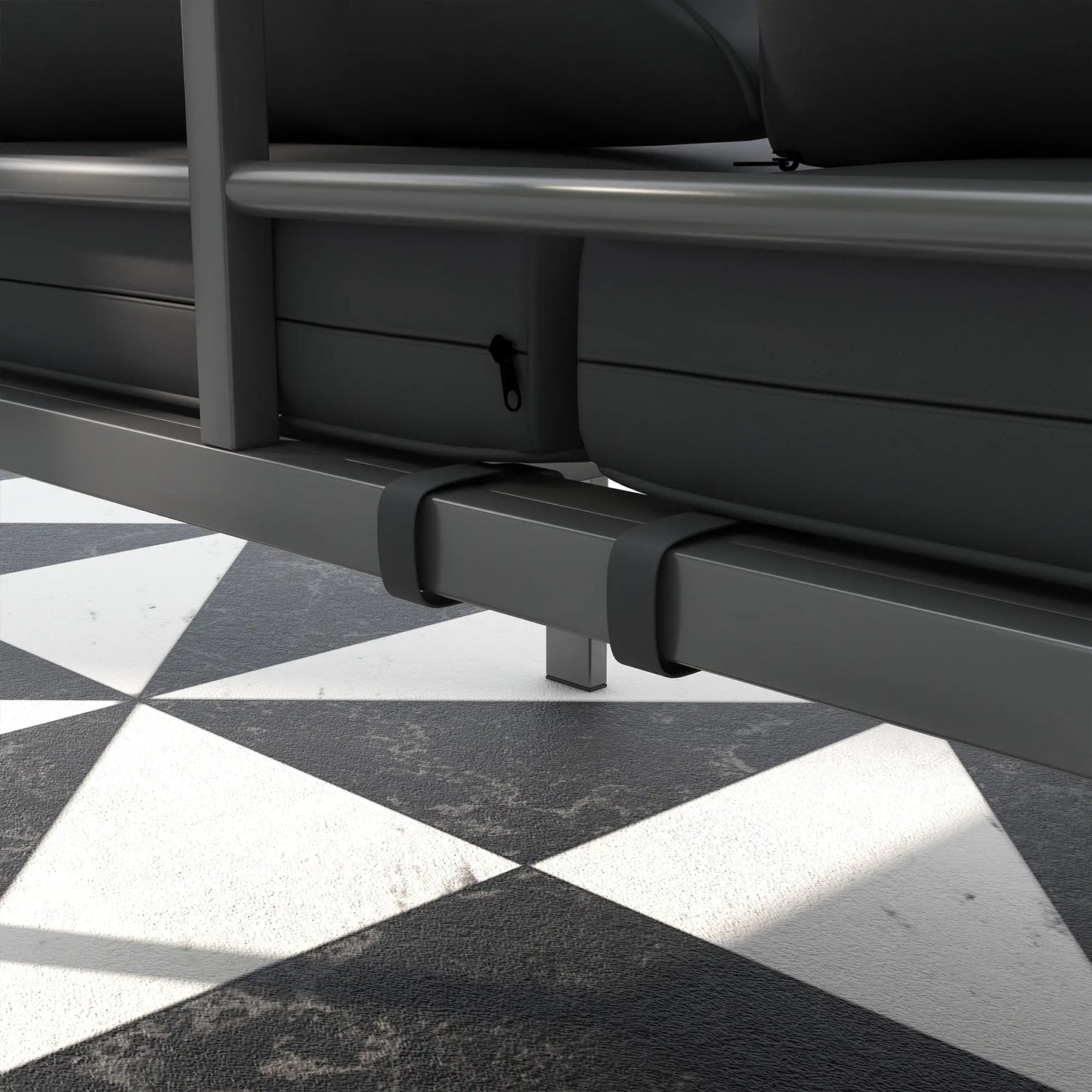 Aluminum Garden Sofa, 3-Person Outdoor Couch, 72.8" x 26" x 25.2", Grey Patio Chairs at Gallery Canada