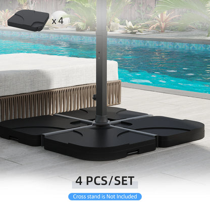 4pc Portable Umbrella Base Weights, Garden Parasol Stand, Black Umbrella Bases at Gallery Canada