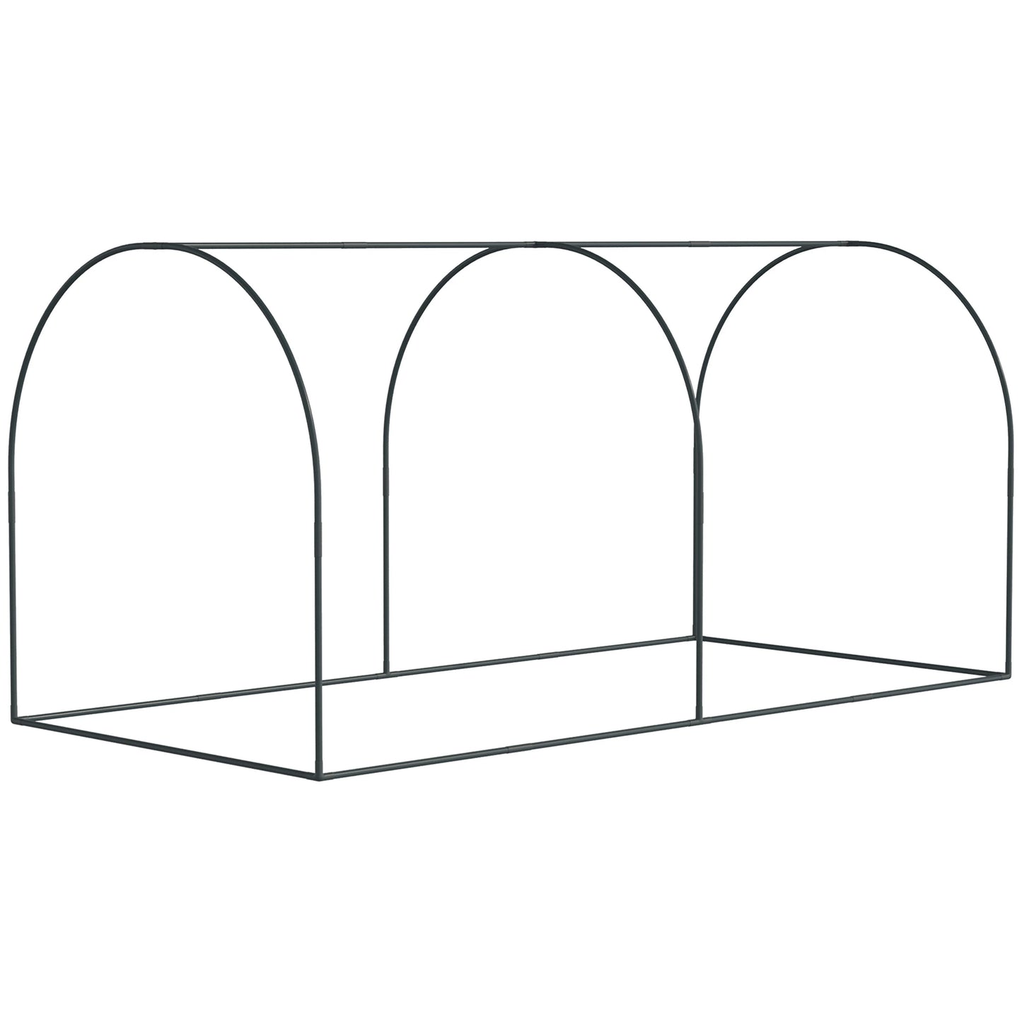 8' x 4' Crop Cage, Garden Plant Protector, 2 Zippered Doors, 6 Stakes, Black Walk In Greenhouses at Gallery Canada