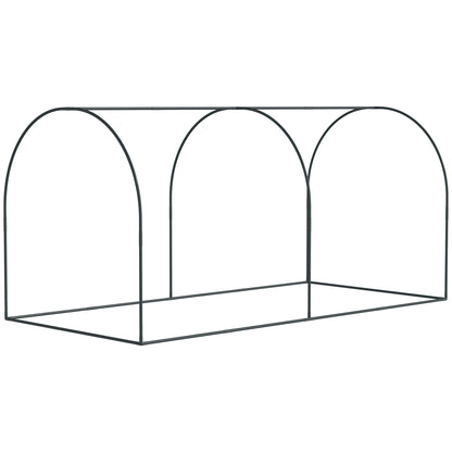 8' x 4' Crop Cage, Garden Plant Protector, 2 Zippered Doors, 6 Stakes, Black Walk In Greenhouses at Gallery Canada