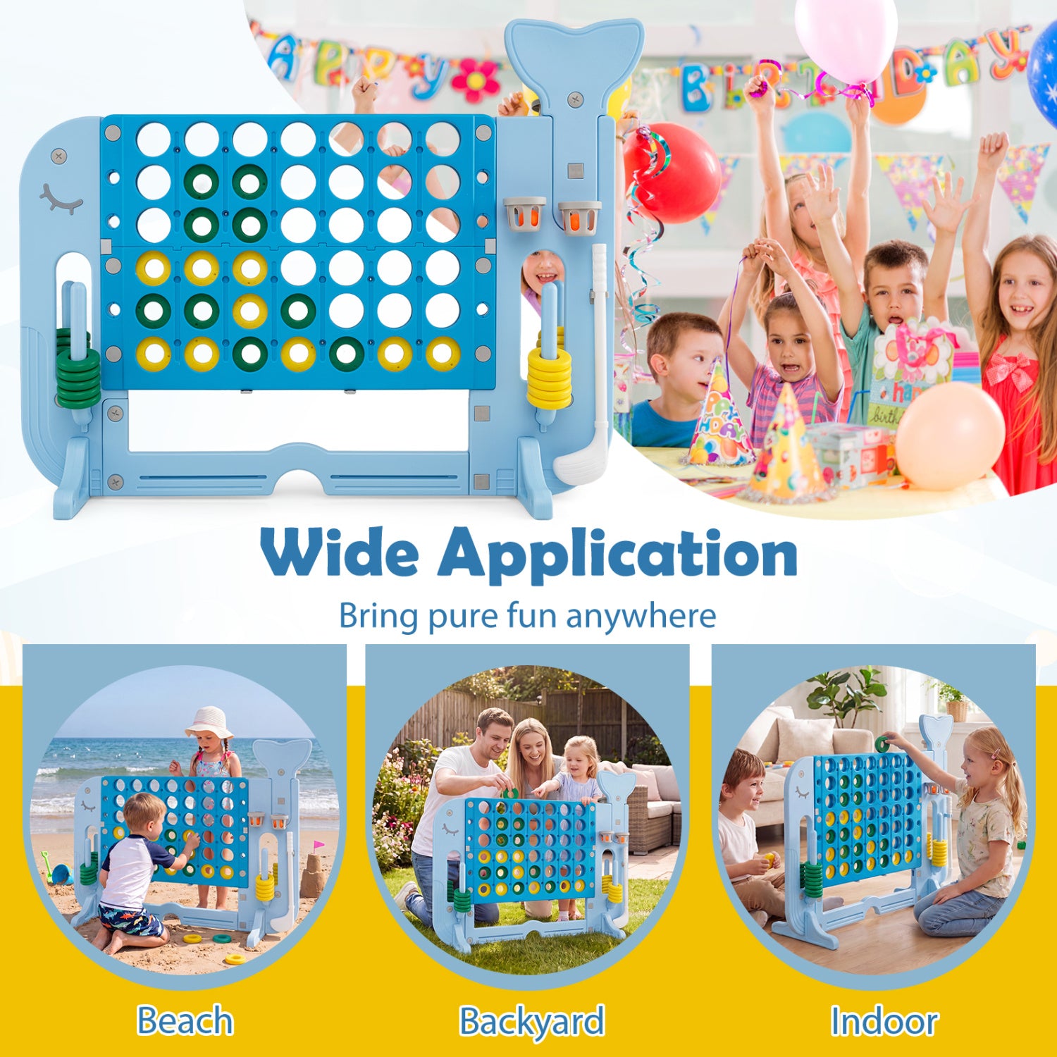 Jumbo Connect Four Game Set, With Ring Toss, Blue Lawn Games at Gallery Canada