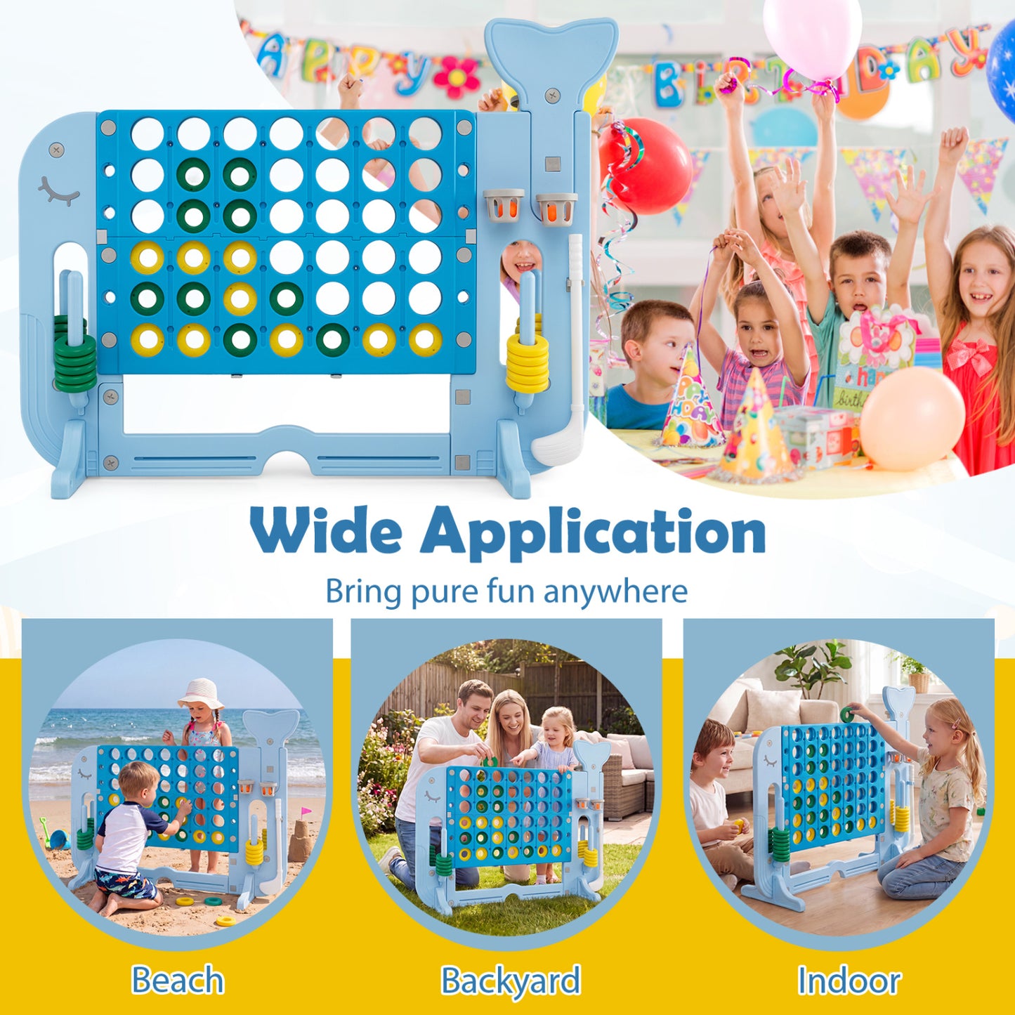 Jumbo Connect Four Game Set, With Ring Toss, Blue Lawn Games at Gallery Canada