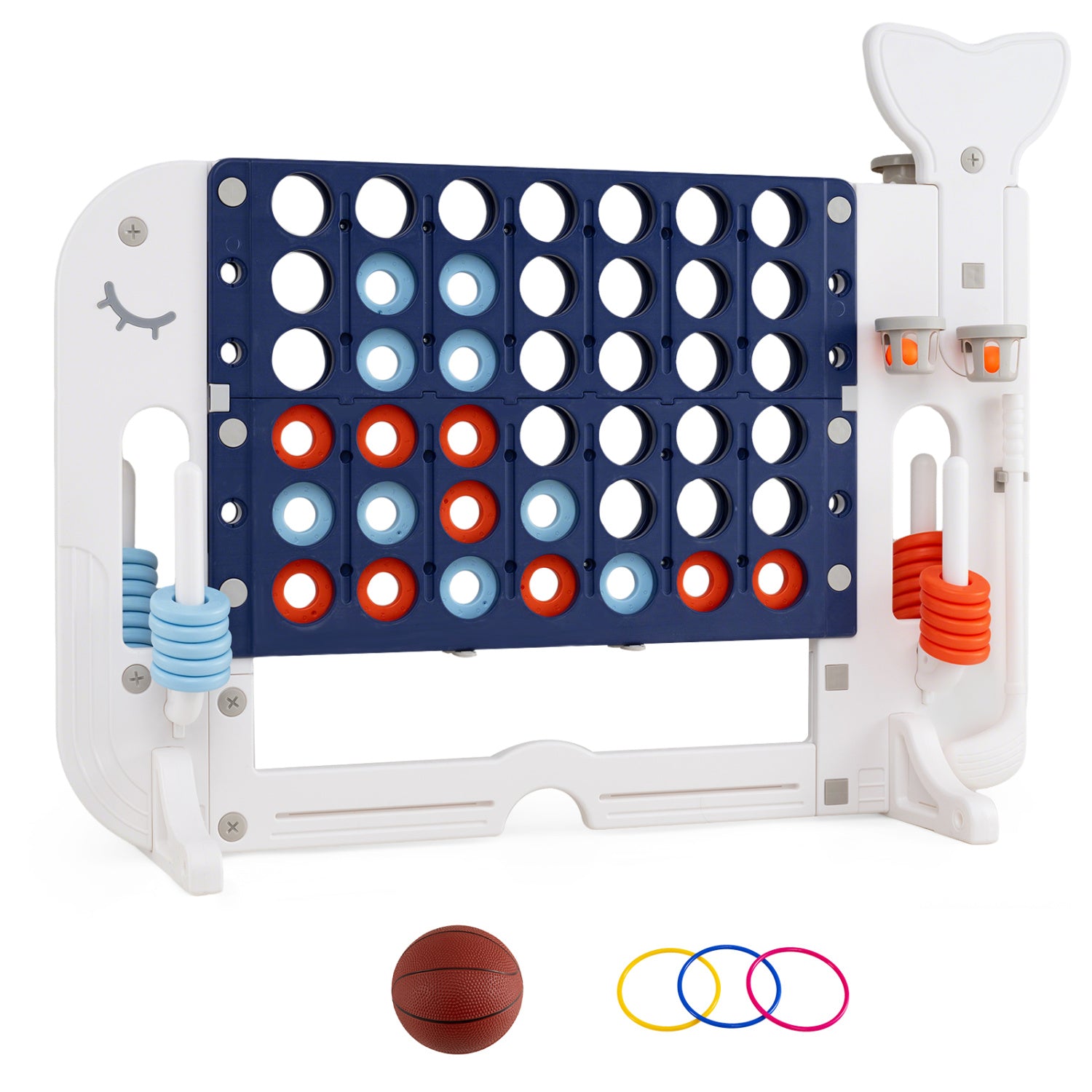 Giant 4-To-Score Game Set, Jumbo Connect Four With Ring-Toss, Navy Lawn Games at Gallery Canada