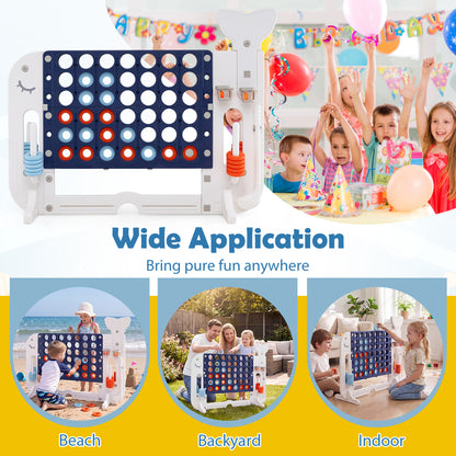 Giant 4-To-Score Game Set, Jumbo Connect Four With Ring-Toss, Navy Lawn Games at Gallery Canada