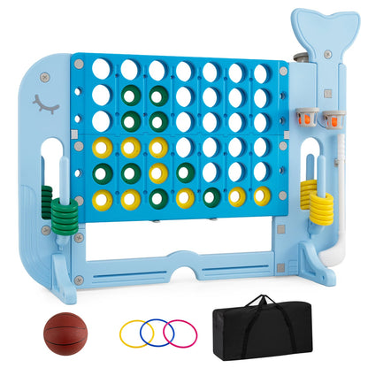 Ensemble de jeu géant 4 à la suite, Jumbo 4 en ligne, Bleu