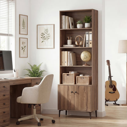 Bookshelf With Doors, 2 Anti-Tipping Kits, Walnut Bookcases at Gallery Canada