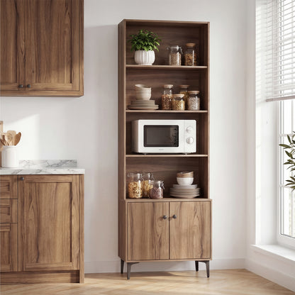 Bookshelf With Doors, 2 Anti-Tipping Kits, Walnut Bookcases at Gallery Canada