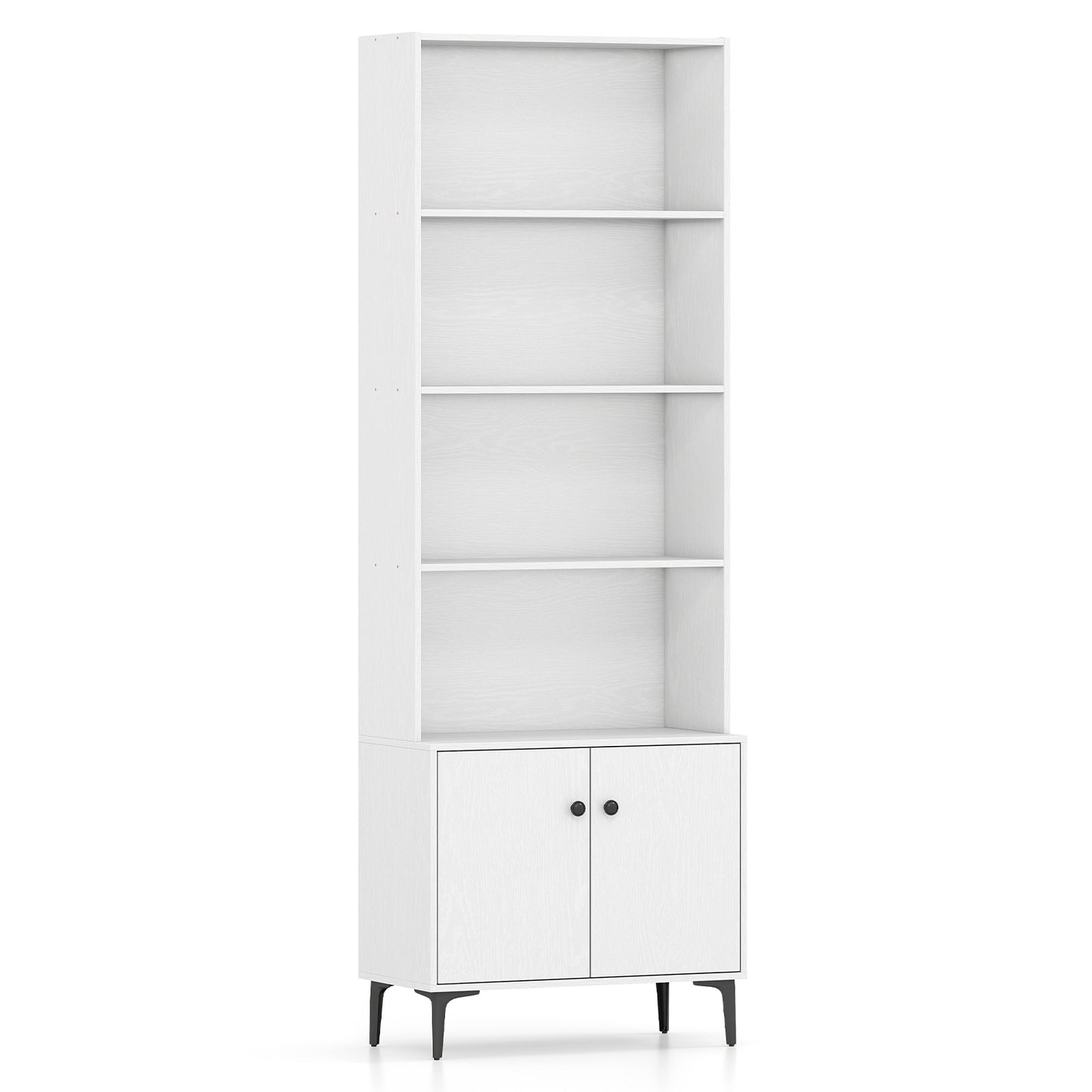 Bookshelf With Doors, 2 Anti-Tipping Kits, White Bookcases at Gallery Canada