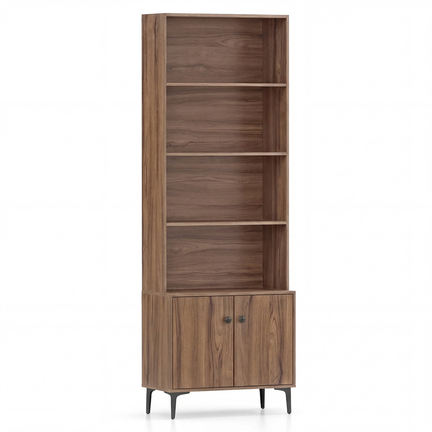 Bookshelf With Doors, 2 Anti-Tipping Kits, Walnut Bookcases at Gallery Canada