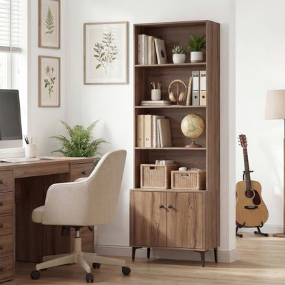 Bookshelf With Doors, 2 Anti-Tipping Kits, Walnut Bookcases at Gallery Canada
