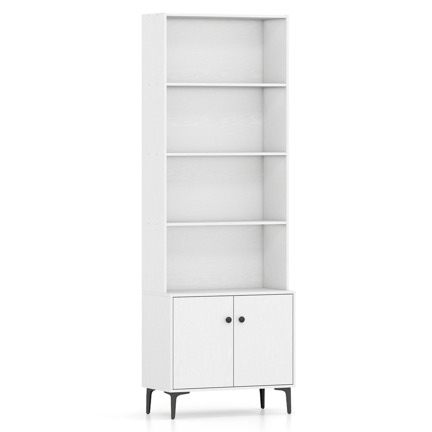 Bookshelf With Doors, 2 Anti-Tipping Kits, White Bookcases at Gallery Canada