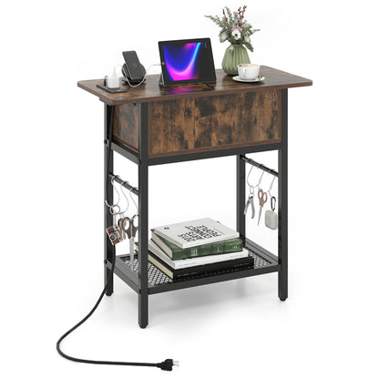 End Table With Charging Station USB Ports, Flip Top Coffee End & Side Tables at Gallery Canada