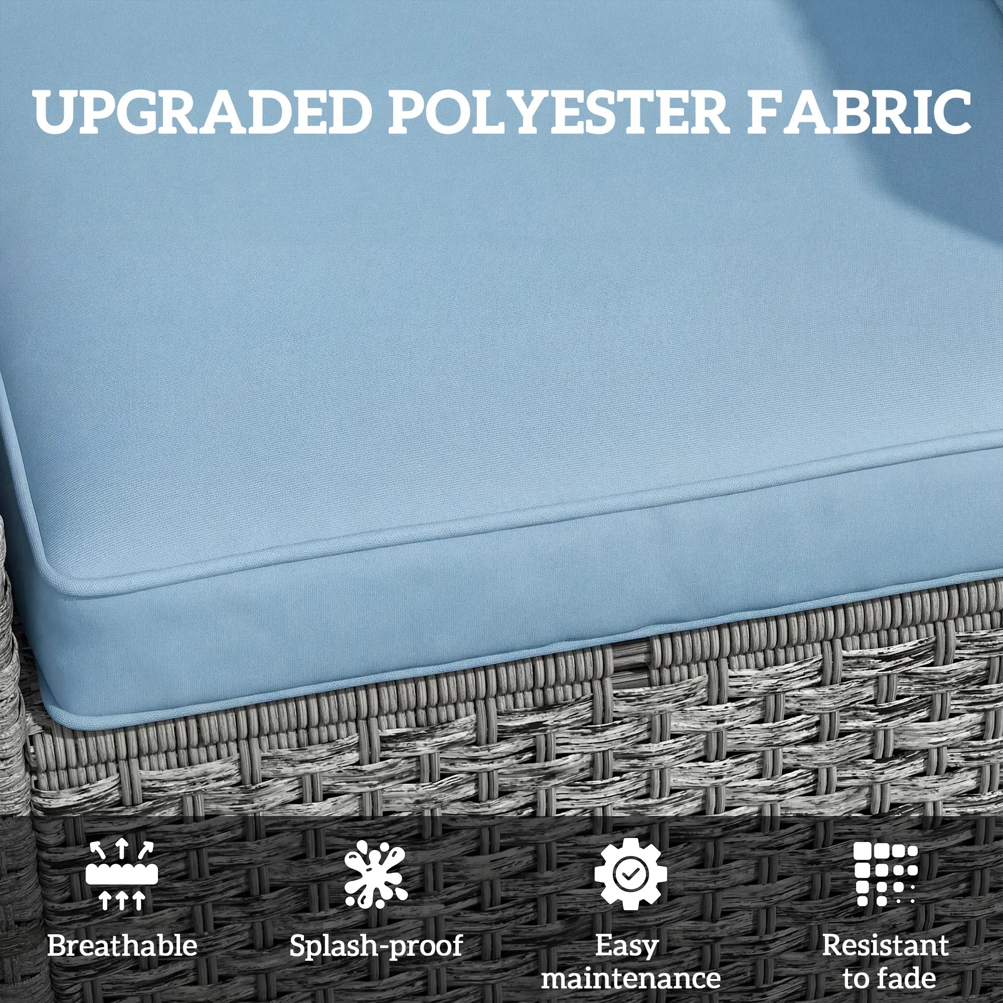 Patio Chair Cushions Set, Replacement Set of 2, Light Blue Patio Chair Cushions at Gallery Canada