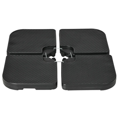 4PCs Cantilever Umbrella Base Weights, HDPE Water or Sand Filled, Black Umbrella Bases at Gallery Canada