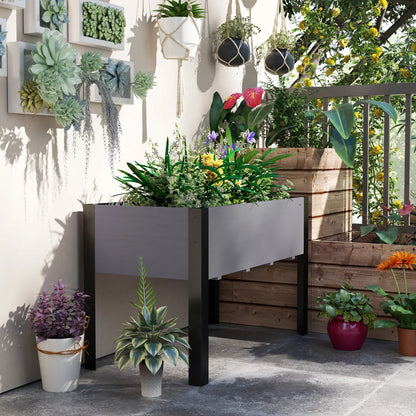 Raised Garden Bed, Elevated Planter Box, 47x24x29 Inches, Grey Raised Garden Beds at Gallery Canada