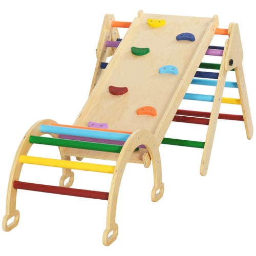 5 in 1 Pikler Triangle Set, Ladder, Ramp, Arch, 18-48 Months, Multicolour