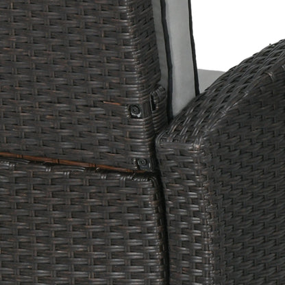 Outdoor Recliner Chair, Adjustable Backrest, Cushion, Side Tray, Light Grey Chaise Loungers at Gallery Canada