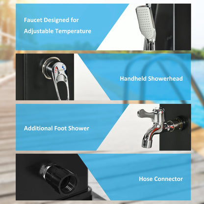 10.6Gal Outdoor Solar Shower, 360 Rainfall, Handheld Head, 60℃ Outdoor Swimming Pools & Hot Tubs at Gallery Canada