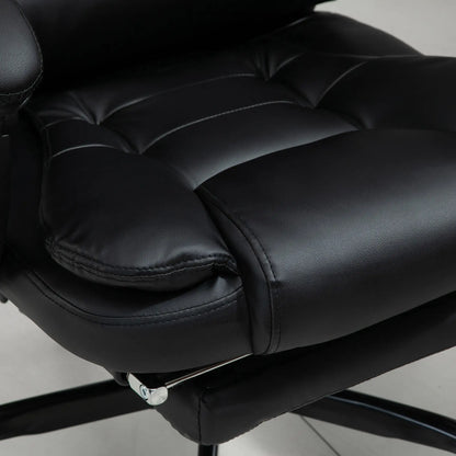 7-Point Vibrating Massage Chair, Reclining Office Chair, Footrest, Black Massage Chairs at Gallery Canada