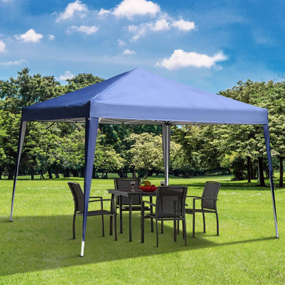 10 x 10ft Folding Pop Up Tent, Outdoor Gazebo Canopy, Blue Pop Up Canopies at Gallery Canada