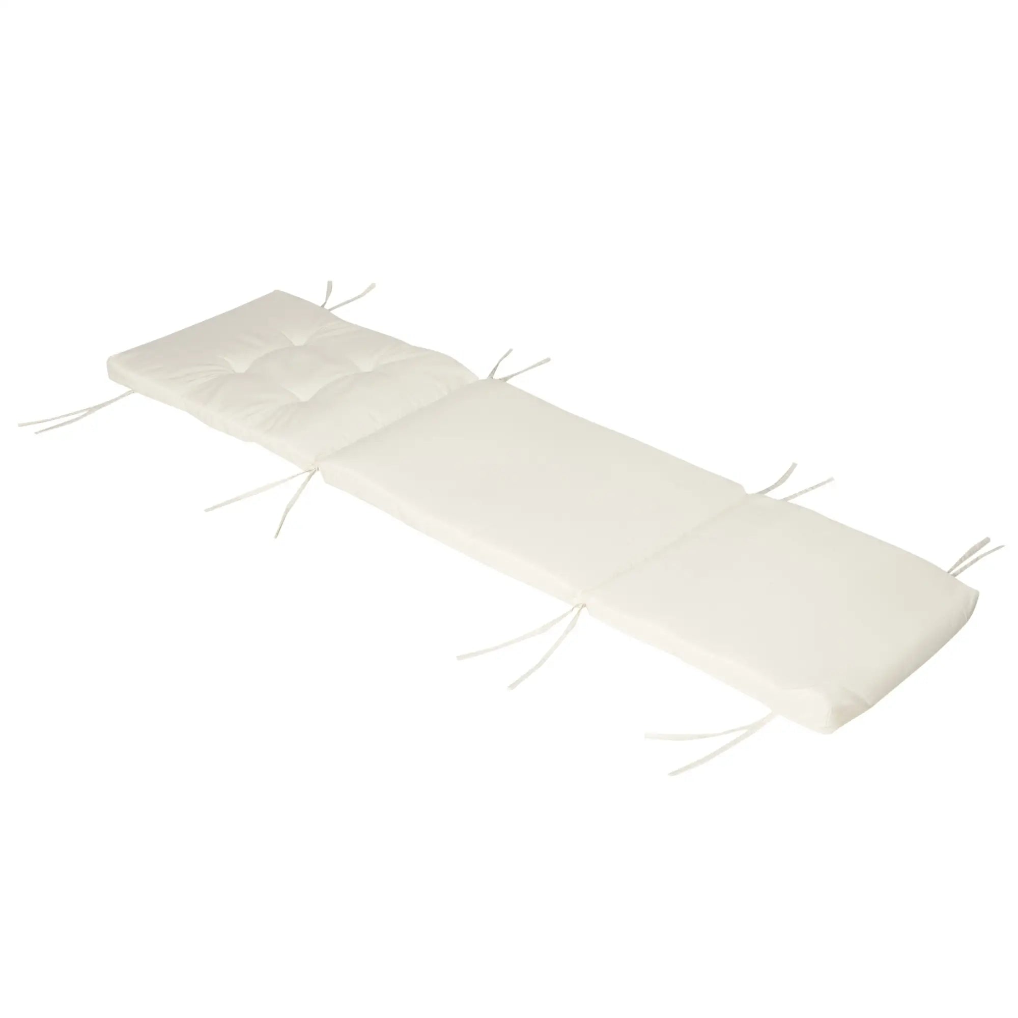 Outdoor Folding Chaise Lounge, Adjustable Backrest, Cream White Lounger Chairs at Gallery Canada