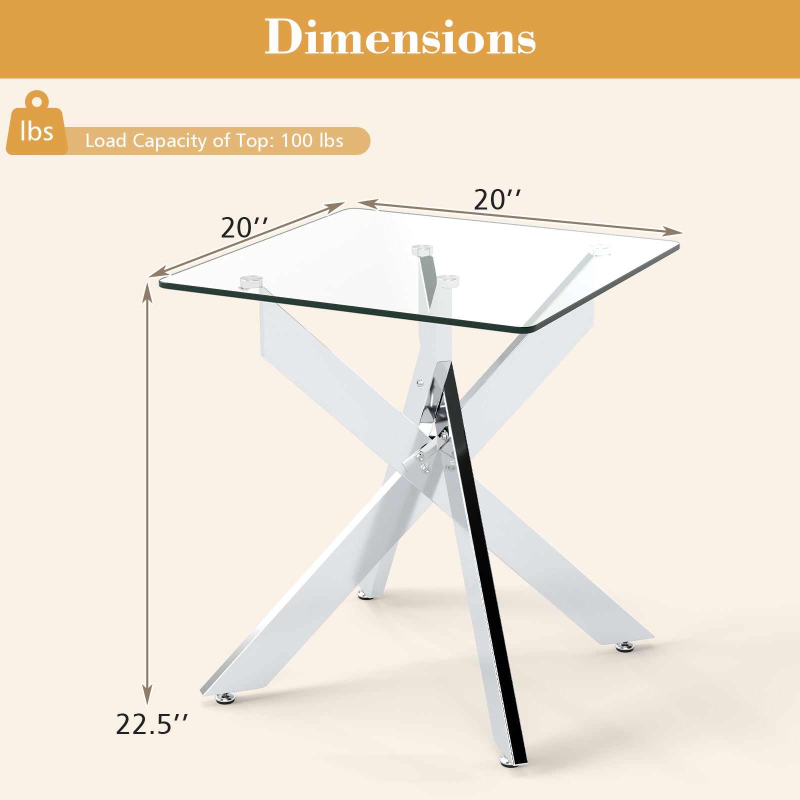 Glass Side Table Square End Table End & Side Tables at Gallery Canada
