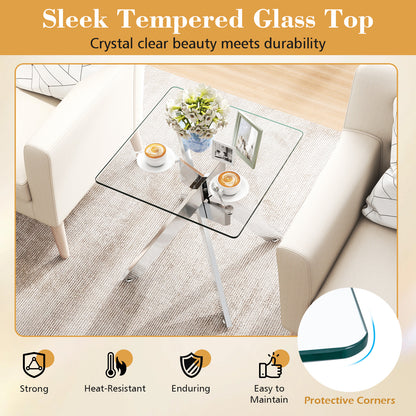 Glass Side Table Square End Table End & Side Tables at Gallery Canada