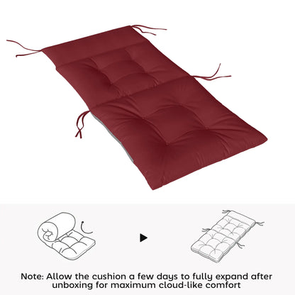 Waterproof Non-Slip Patio Chair Cushions, Set of 4, 44"x21", Wine Red Patio Chair Cushions at Gallery Canada
