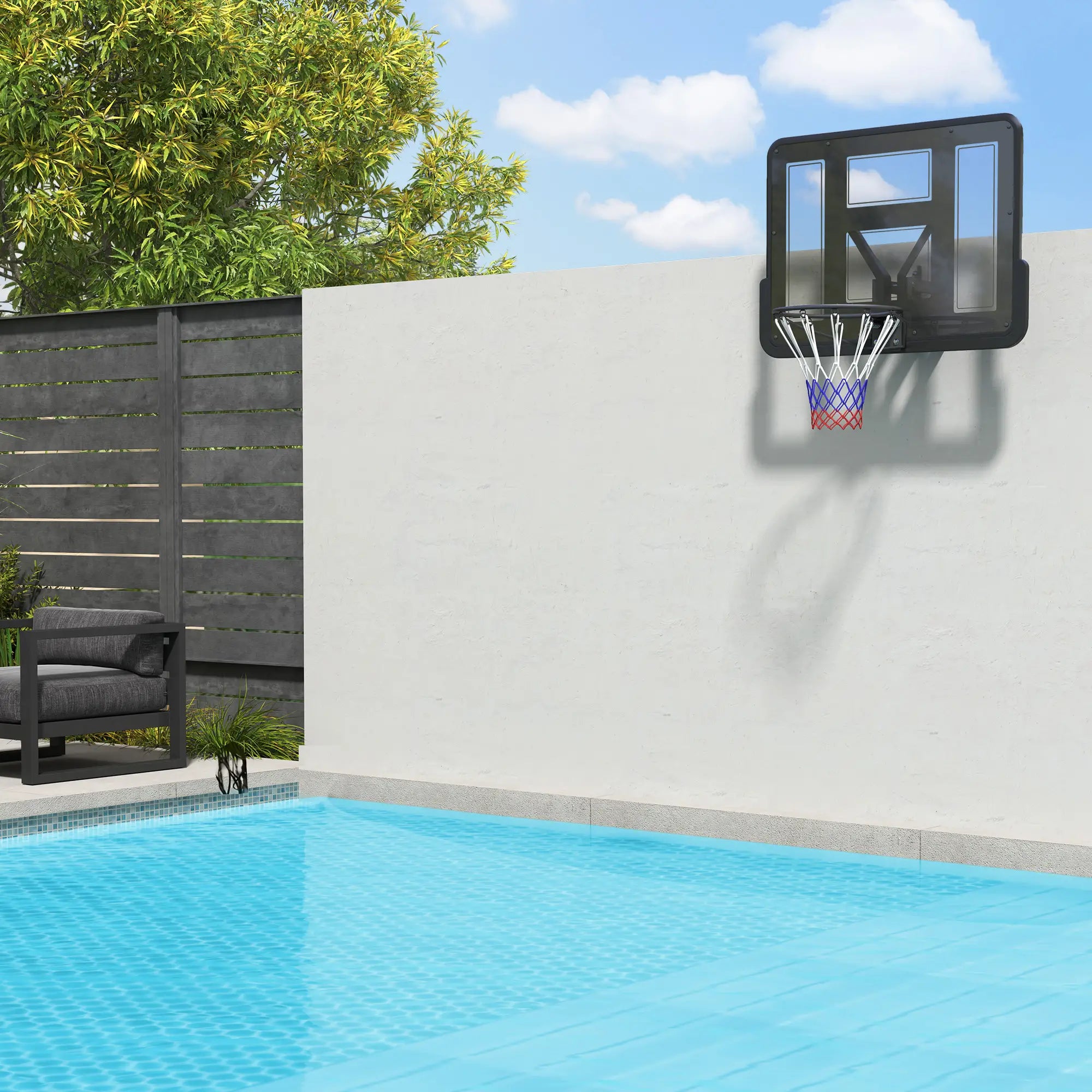 Wall Mounted Basketball Hoop, 43