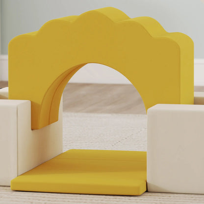 7-Piece Baby Soft Play Set, Indoor Gym for Crawling, Sliding, Yellow Kids Gym & Playmats at Gallery Canada