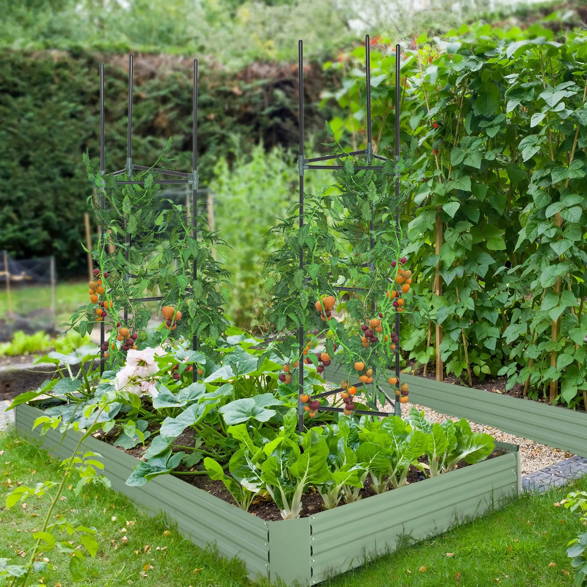 6' x 3' x 1' Raised Garden Bed, Steel Frame, Light Green Raised Garden Beds at Gallery Canada