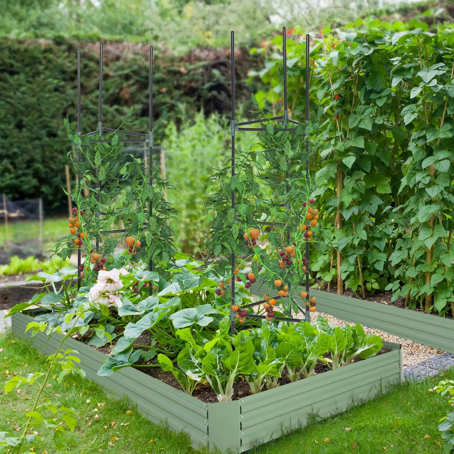 6' x 3' x 1' Raised Garden Bed, Steel Frame, Light Green Raised Garden Beds at Gallery Canada