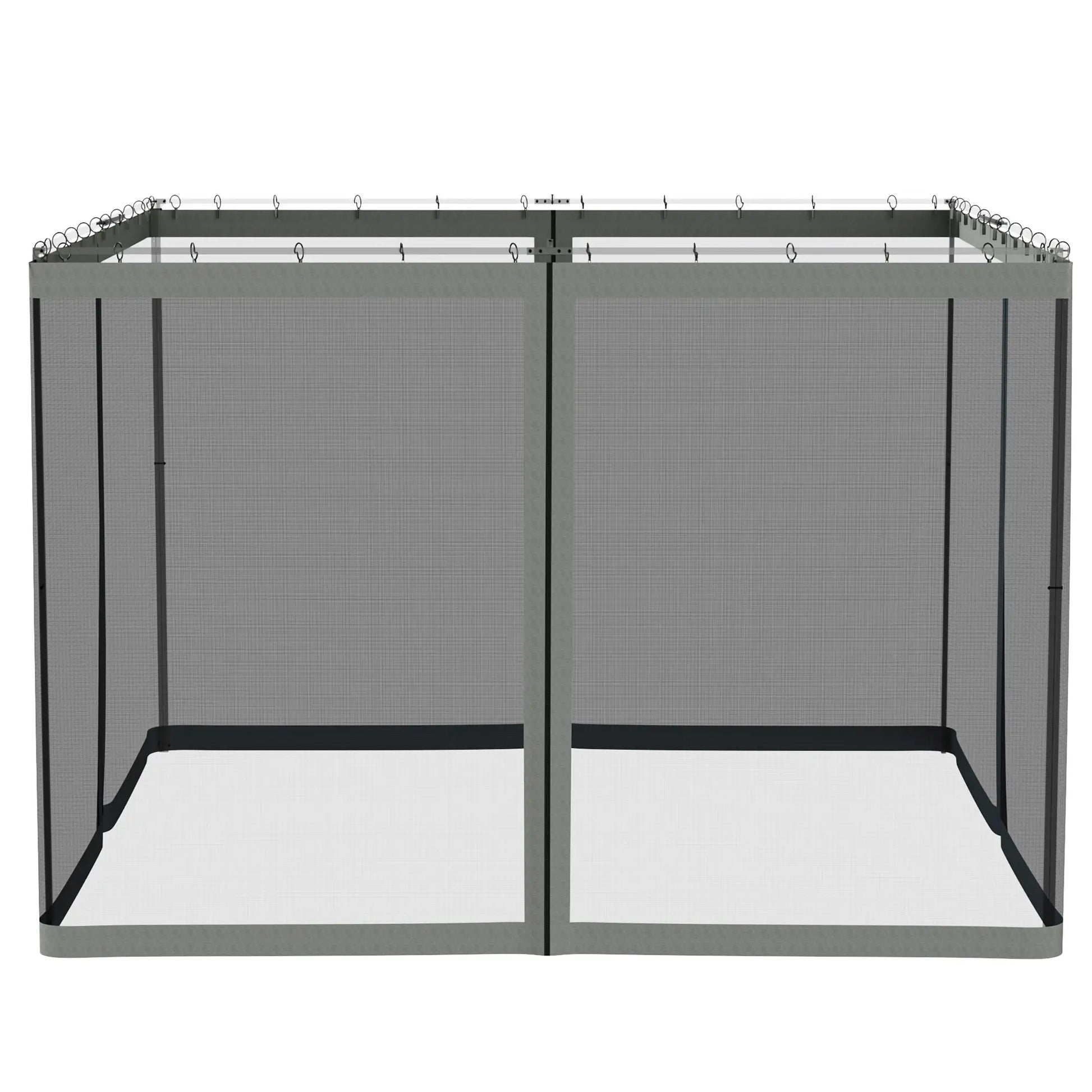 Replacement Mosquito Netting, 10' x 10', Black, Dark Grey Gazebo Sidewalls at Gallery Canada