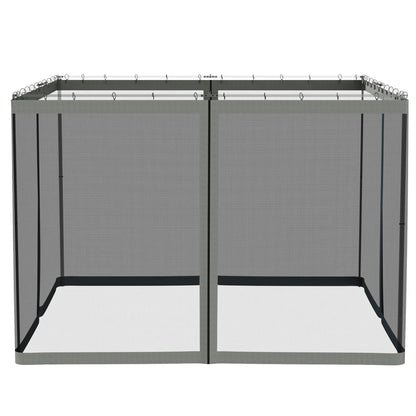 Replacement Mosquito Netting, 10' x 10', Black, Dark Grey Gazebo Sidewalls at Gallery Canada