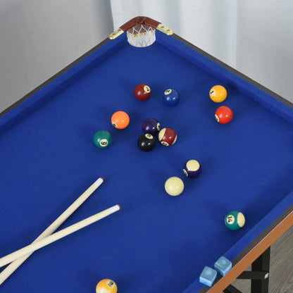 54.3"L Mini Pool Table, Portable, Includes Cues, Balls, Chalk, Rack, Blue Game Tables at Gallery Canada