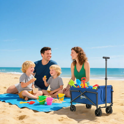 Small Collapsible Garden Cart, Heavy Duty Lawn Wagon, Blue Bike Cargo Trailers at Gallery Canada