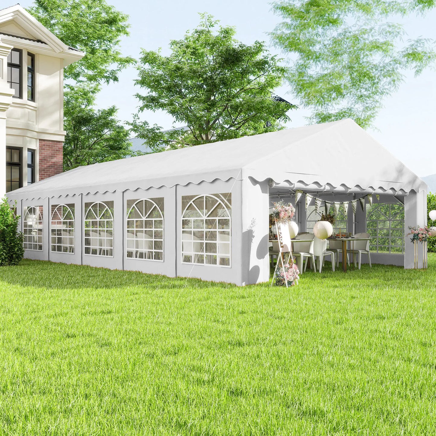 20' x 40' Party Tent, Removable Sidewalls, 12 Windows, White Canopy Tents at Gallery Canada