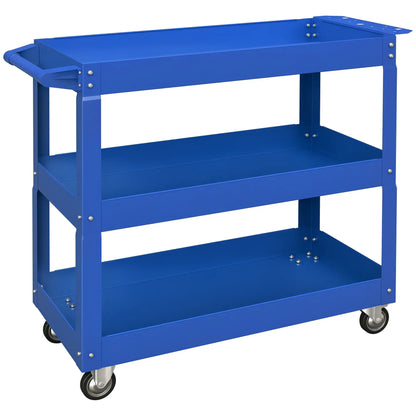 3 Tier Rolling Tool Cart, 330 LBS Heavy Duty Utility Cart, Blue Tool Organizers at Gallery Canada