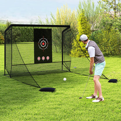 Golf Practice Hitting Net Cage, Dual Side Barriers, Target Cloth, Metal Frame Golf at Gallery Canada
