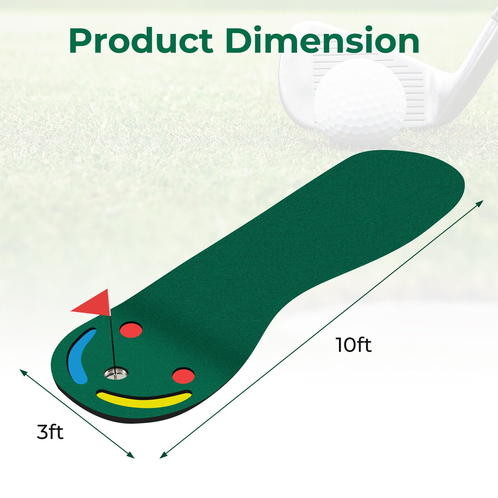 Golf Putting Green Set, Indoor Outdoor, Green Golf at Gallery Canada