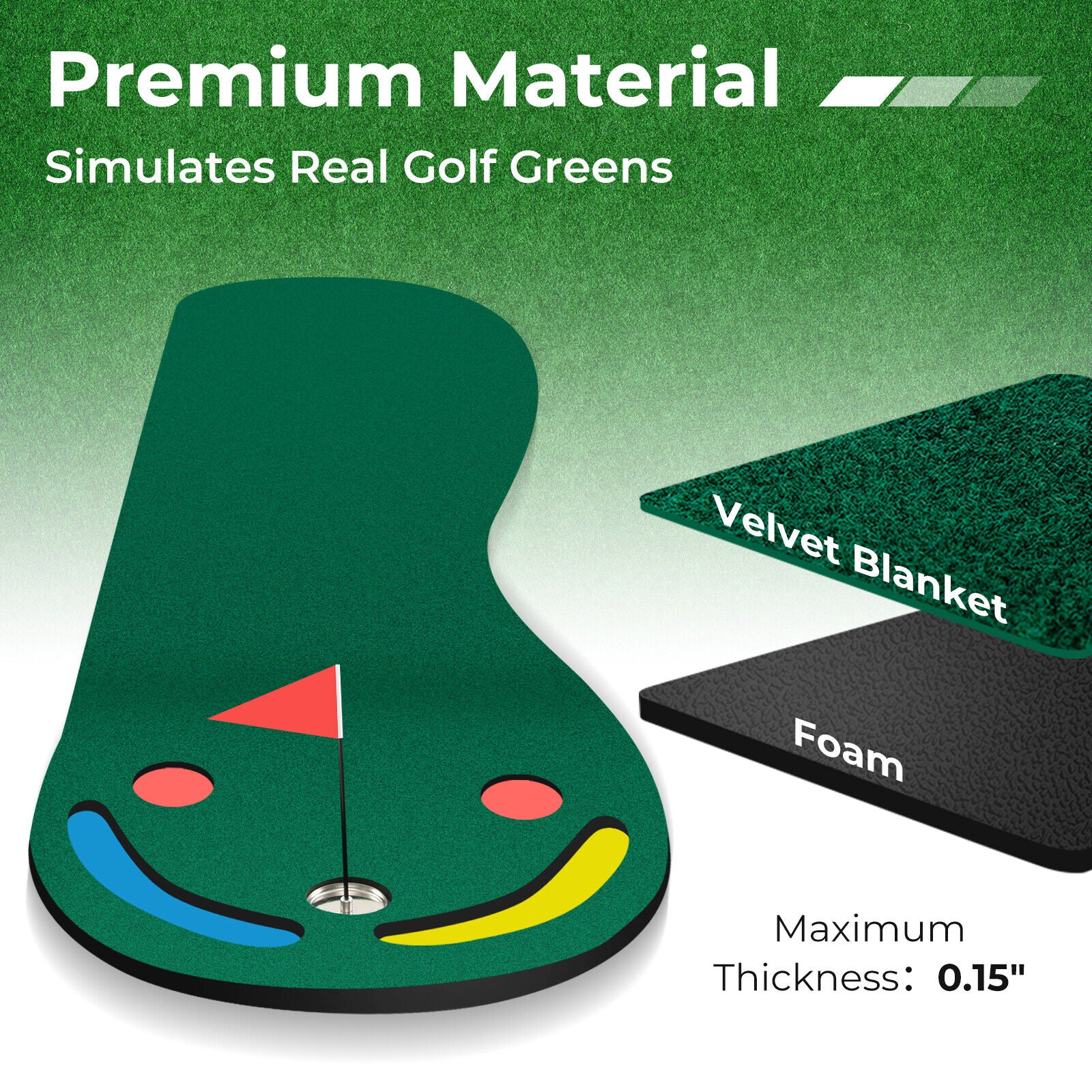 Golf Putting Green Set, Indoor Outdoor, Green Golf at Gallery Canada