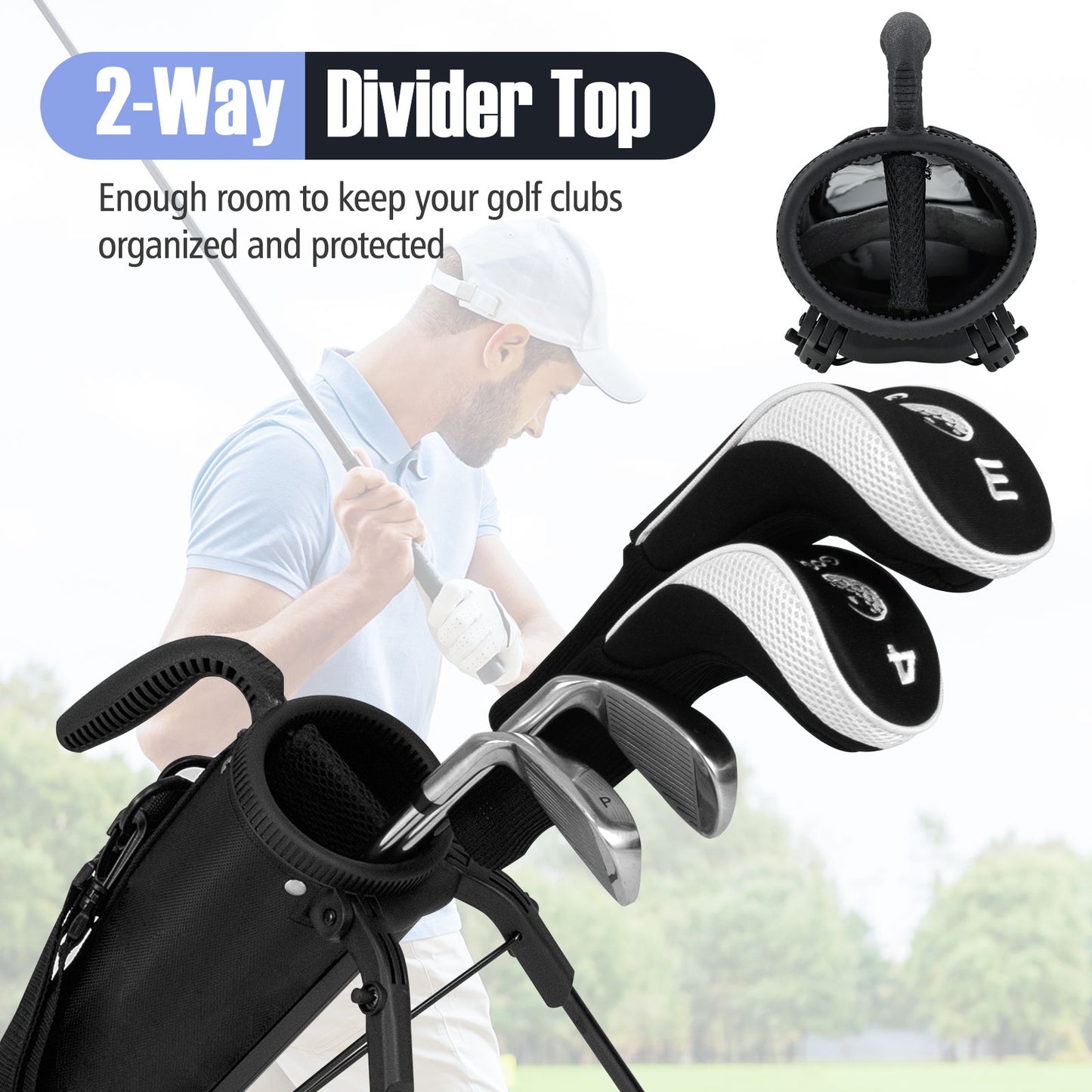 Golf Stand Bag Lightweight Golf Bag for The Driving Range, Gray Golf at Gallery Canada