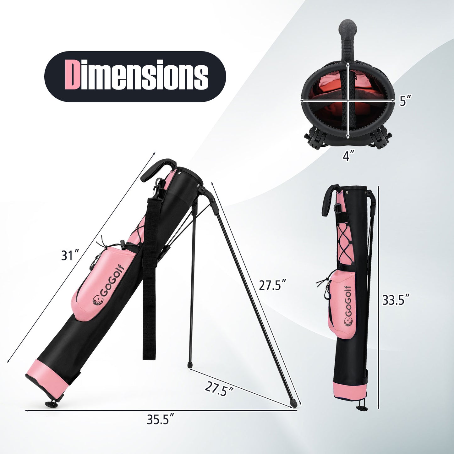 Golf Stand Bag Lightweight Golf Bag for The Driving Range, Pink Golf at Gallery Canada