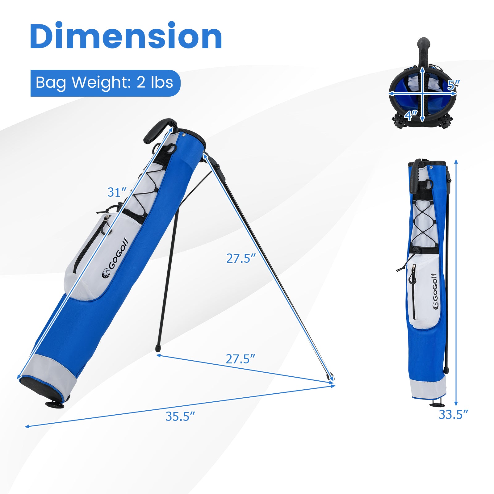 Golf Stand Bag Lightweight Golf Bag for The Driving Range, White Golf at Gallery Canada