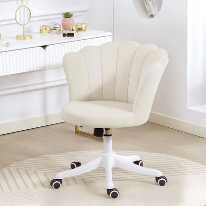 Armless Swivel Desk Chair, Adjustable Height, Cream Task Chairs at Gallery Canada