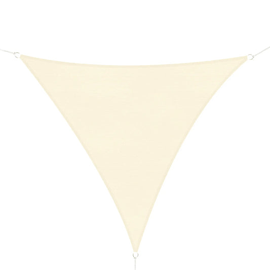 10' x 10' x 10' Triangle Sun Shade Sail, UV Block Fabric Canopy, Cream Shade Sails Cream at Gallery Canada