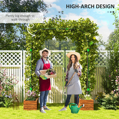 Arched Garden Trellis, 8 FT Tall Metal Plant Support with Netting Plant Stands at Gallery Canada