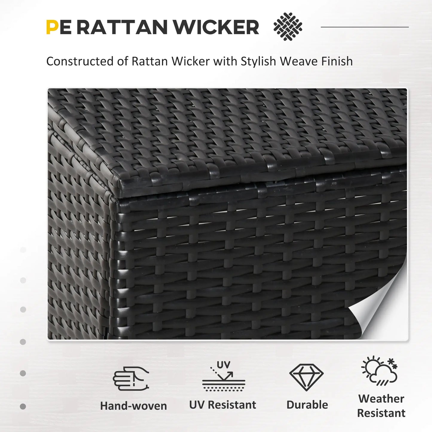 6-Piece Outdoor PE Rattan Sofa Set, Thick Cushions, Glass Top Table, Dark Blue, Black Patio Furniture Sets at Gallery Canada