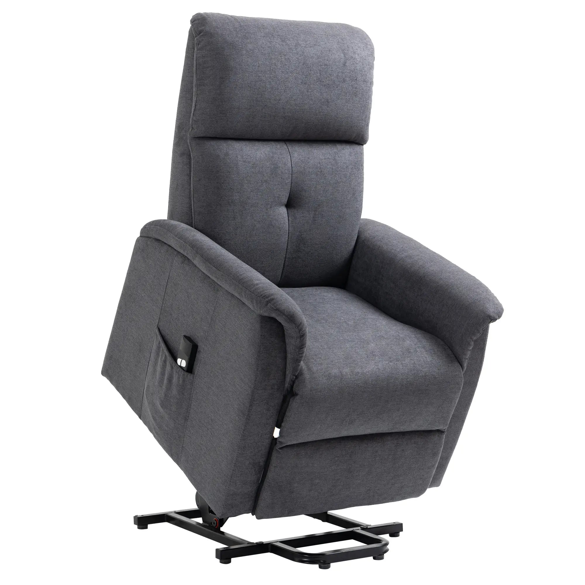 Power Lift Recliner Chair, Electric Elderly Sofa With Remote, Grey Electric Power Lift Chairs Grey at Gallery Canada
